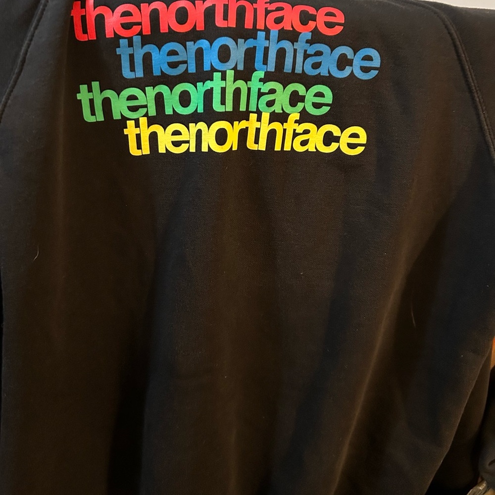 The North Face Black Pullover with Vibrant Logo